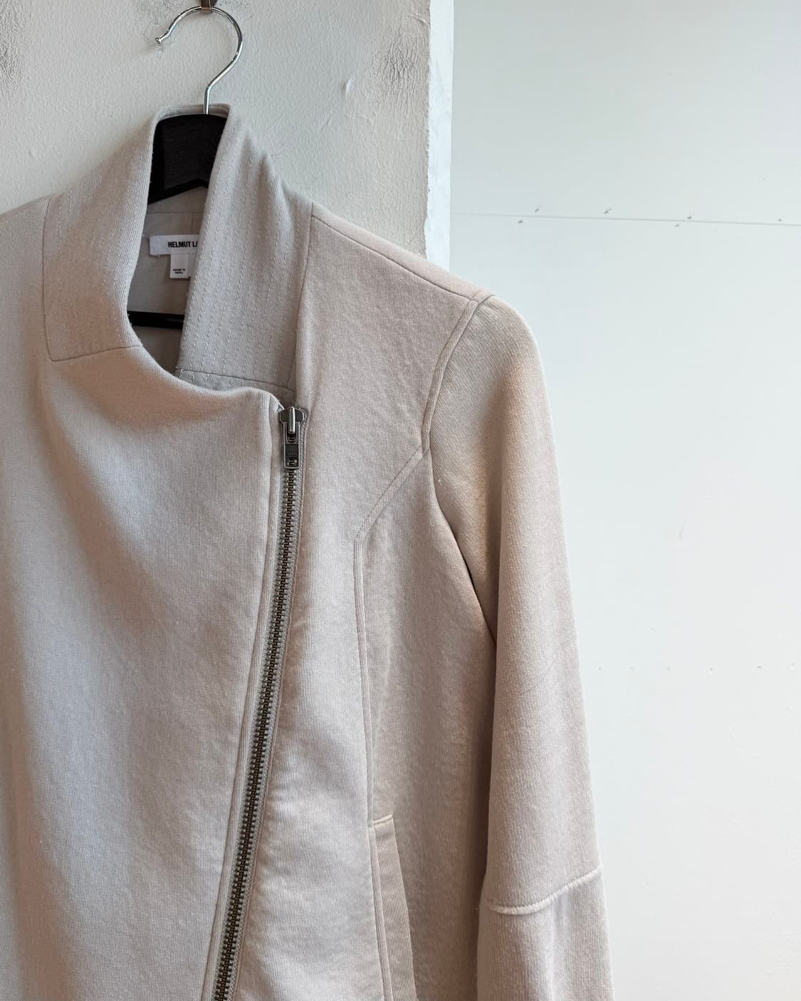 헬무트랭 아이보리 넥 집업 코튼 자켓  상품이미지5