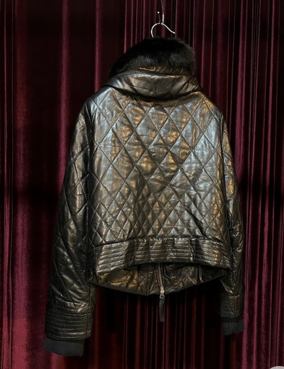 GALICIE 빈티지 가죽 레더 퍼 자켓 상품이미지5