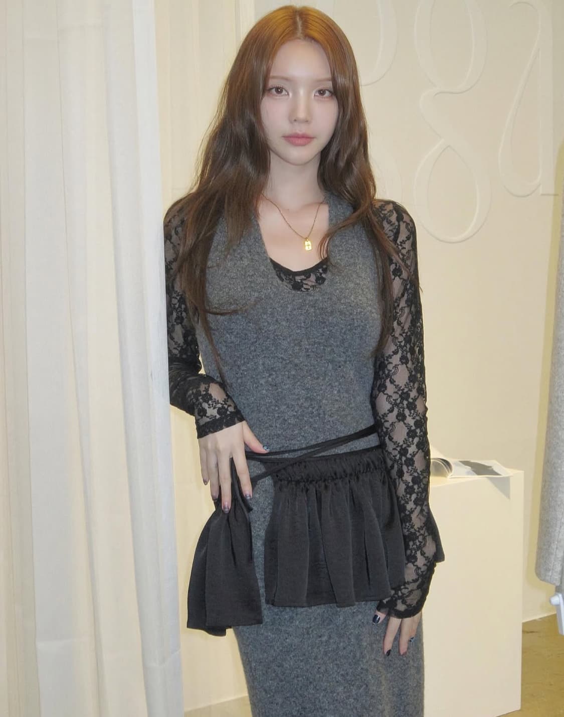 앙개 Satin Chouchou Wrap black 상품이미지1