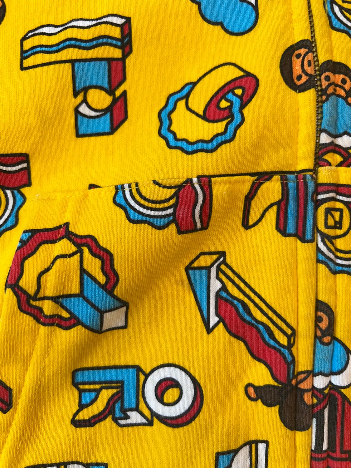 베이프 마일로 옐로우 후드집업 상품이미지8