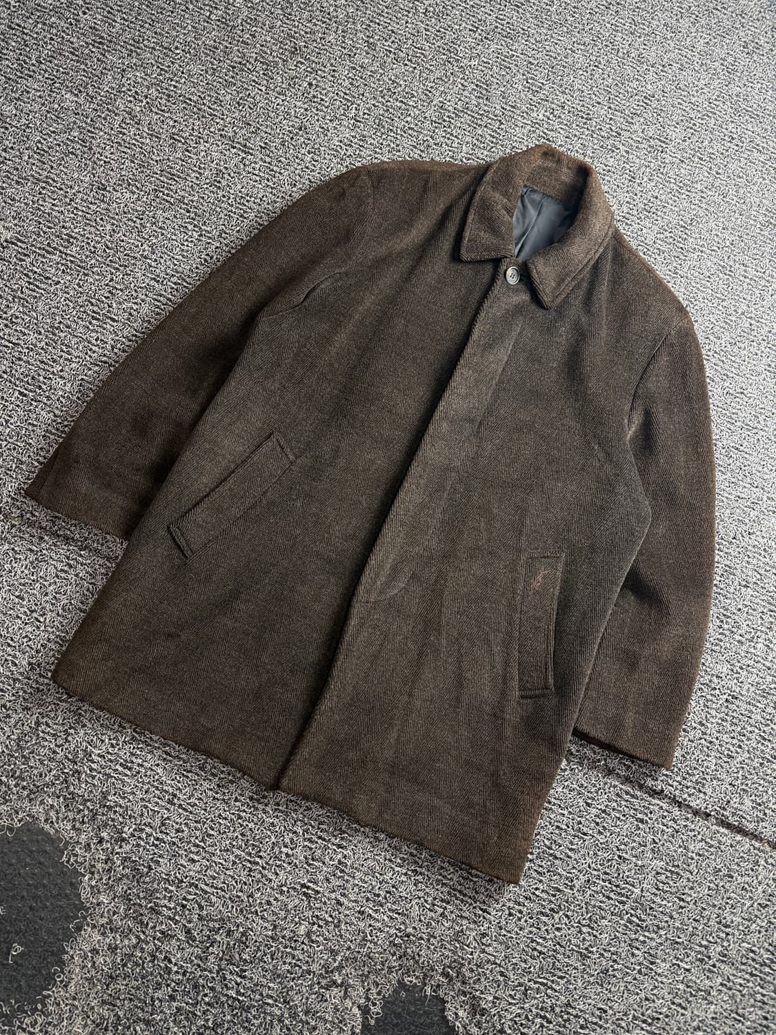 90s YSL 입생로랑 트윌 울 하프코트 3664 상품이미지1