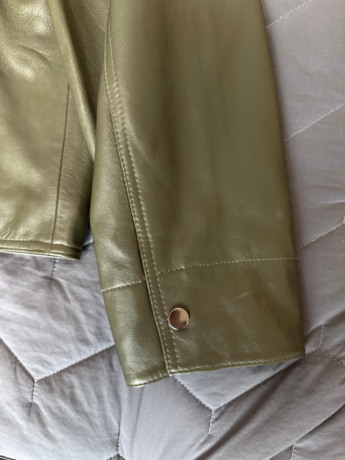 자라 포켓 레더 점퍼 가죽 자켓 L-XL  상품이미지8