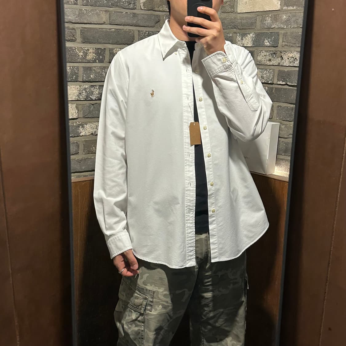 L) 폴로 랄프로렌 클래식핏 화이트 옥스포드 셔츠 T90 상품이미지8