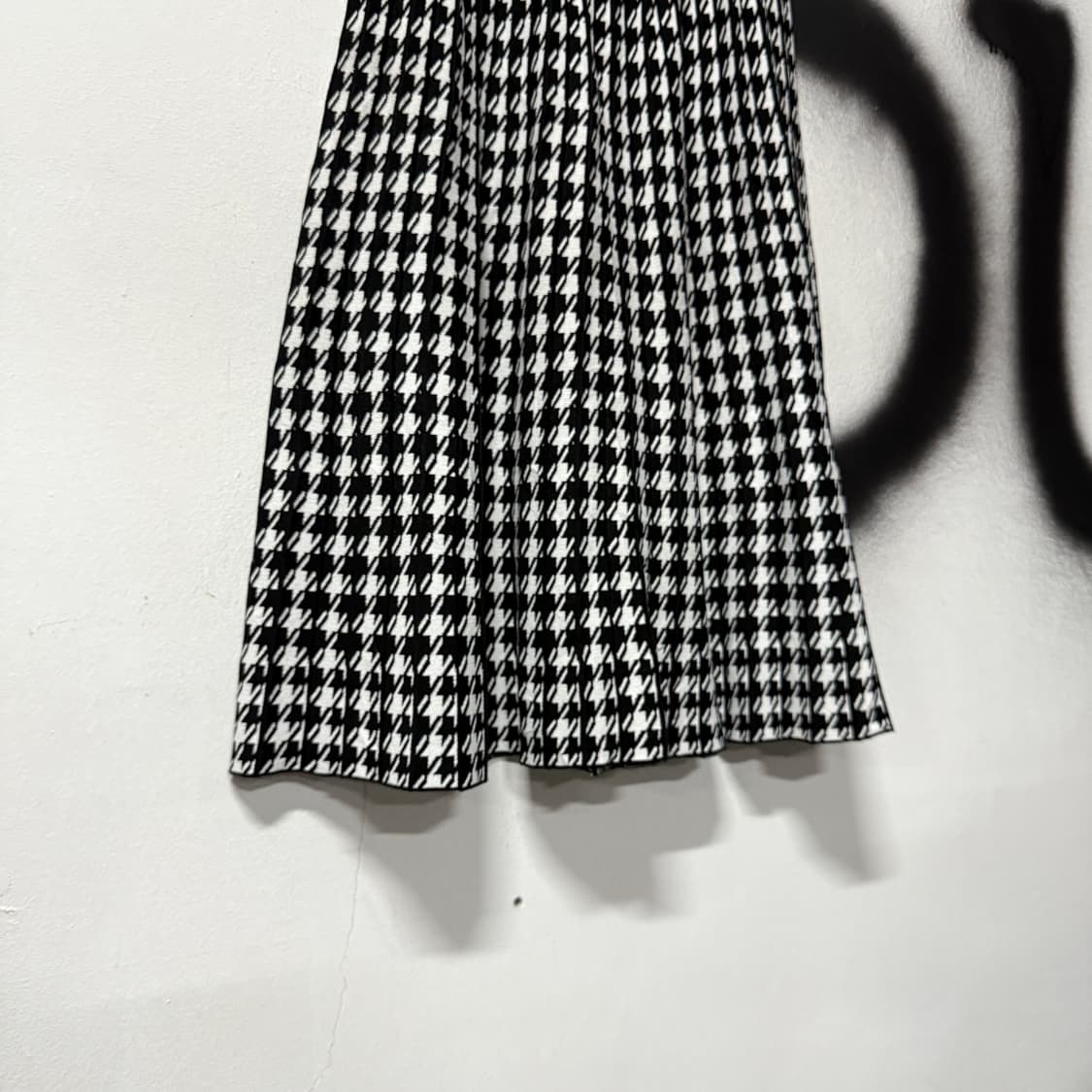 VTG 빈티지 울 혼방 체크 패턴 플레어 롱 스커트 상품이미지4