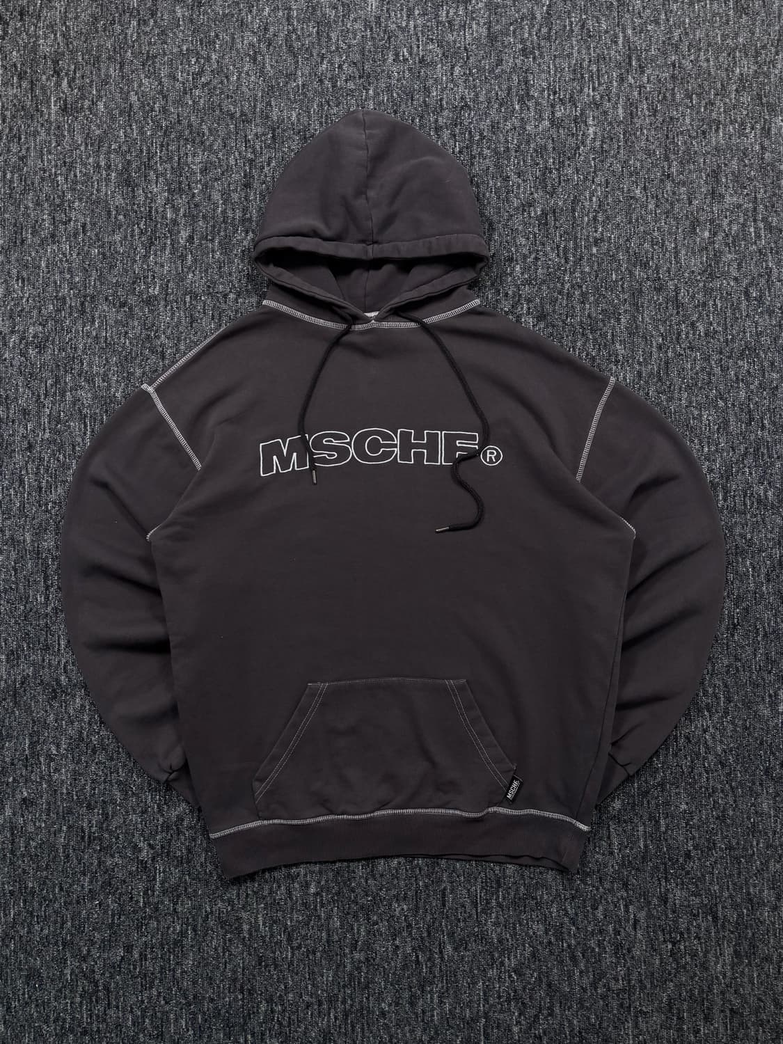 미스치프 워시드 차콜 후드티 상품이미지3