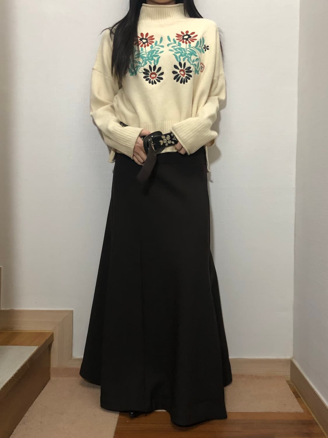 빈티지 아이보리 히피 니트 상품이미지4