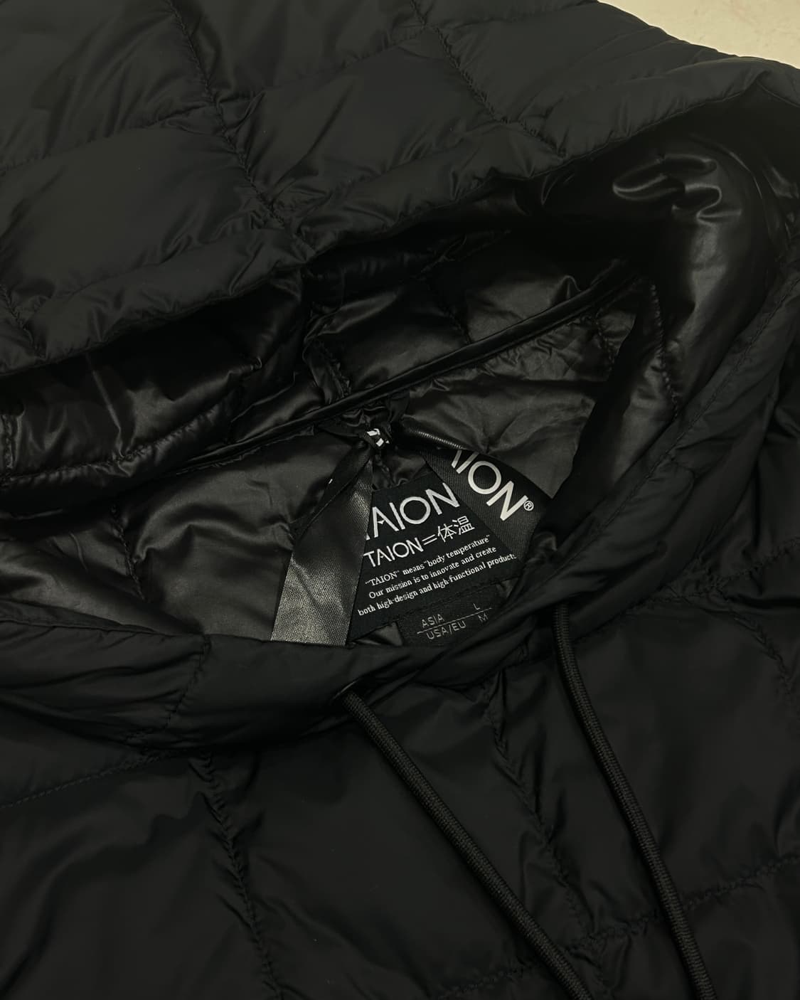 타이온 오버사이즈 다운 후디 경량 패딩 L 상품이미지2