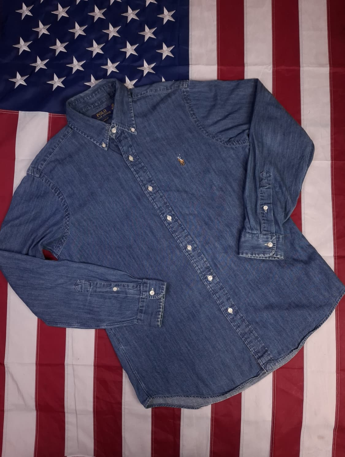 오리지날 신형 랄프로렌폴로 클래식핏 데님 셔츠 상품이미지1