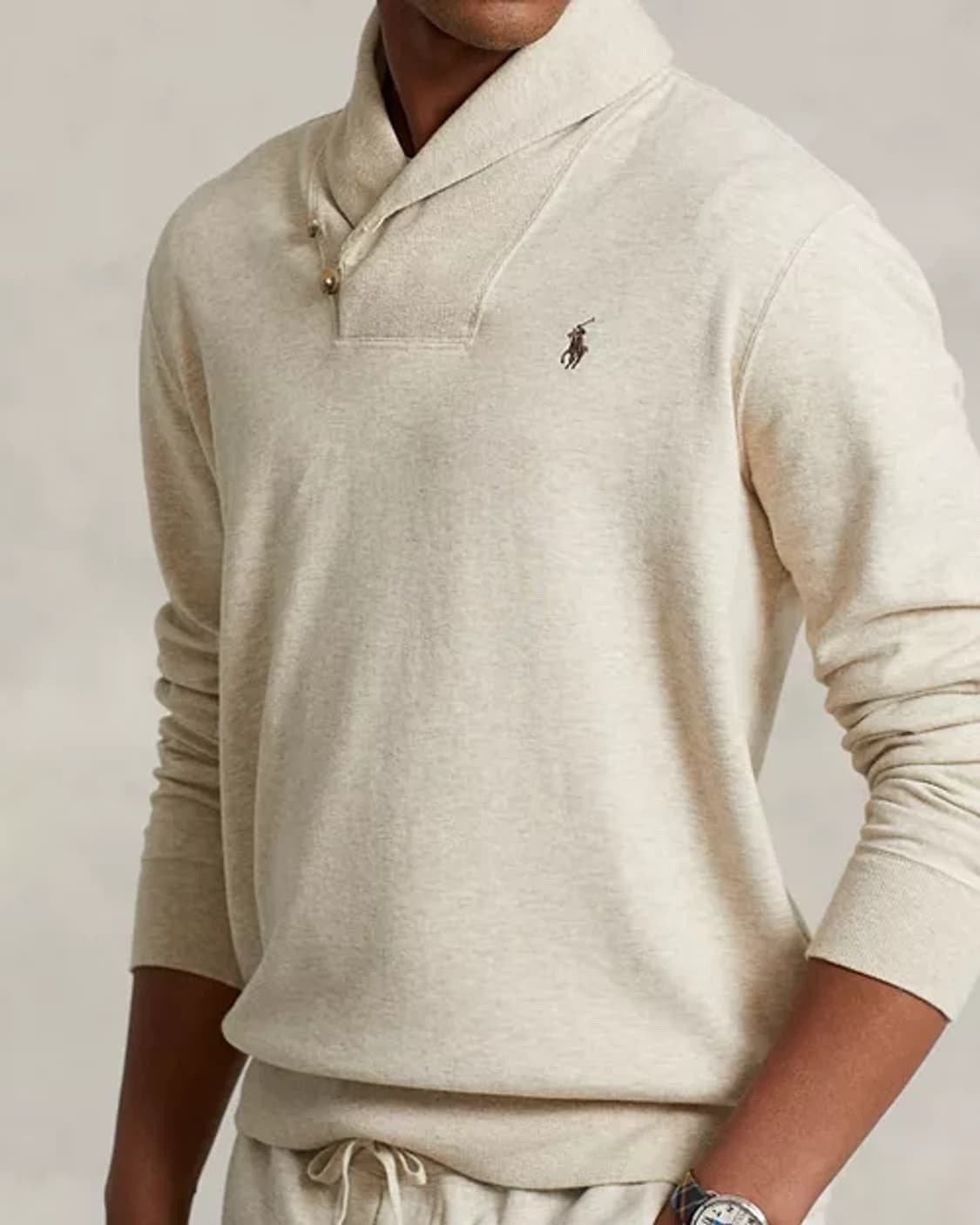 폴로 랄프로렌 럭셔리 져지 숄칼라 풀오버 코튼 니트 스웨트 셔츠 상품이미지3