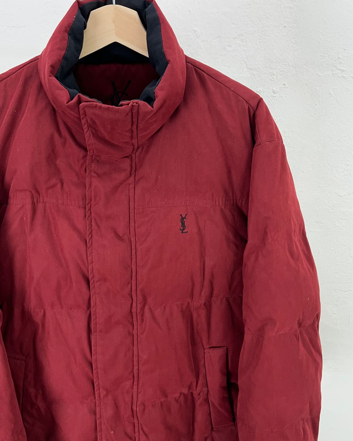 이브 생로랑 뿌르 옴므 버건디 덕 다운 스냅 버튼 패딩 자켓 상품이미지3