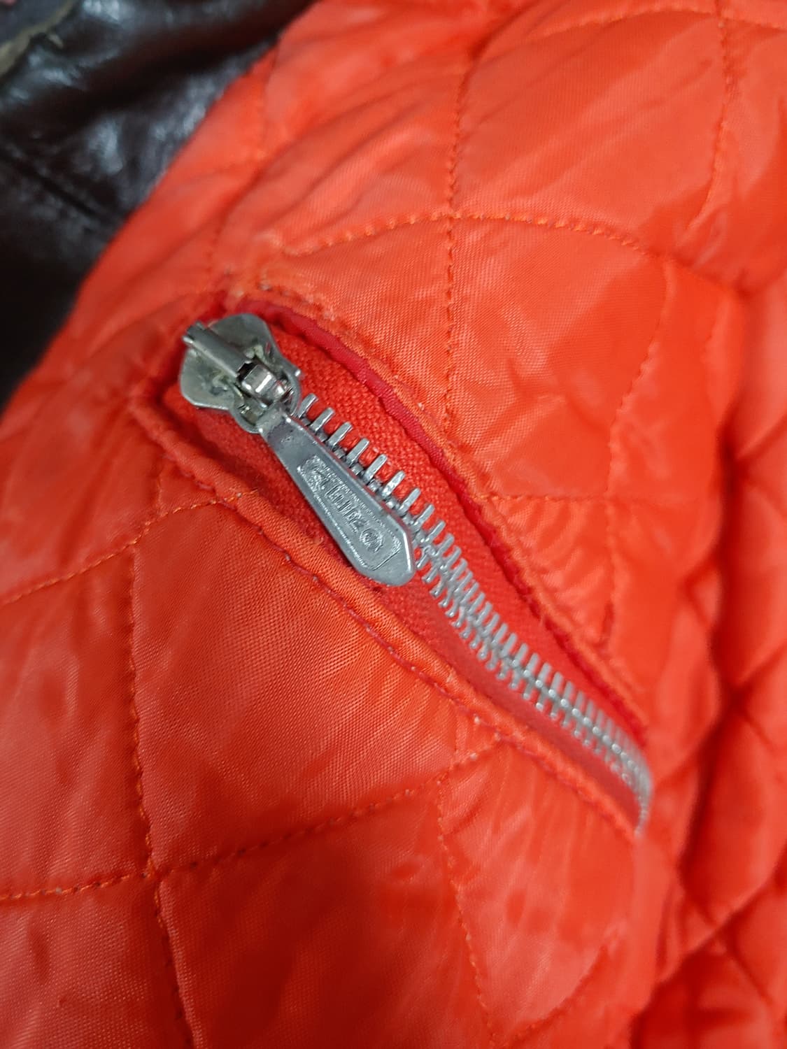 빈티지 mascot 바이커 레더자켓 상품이미지5