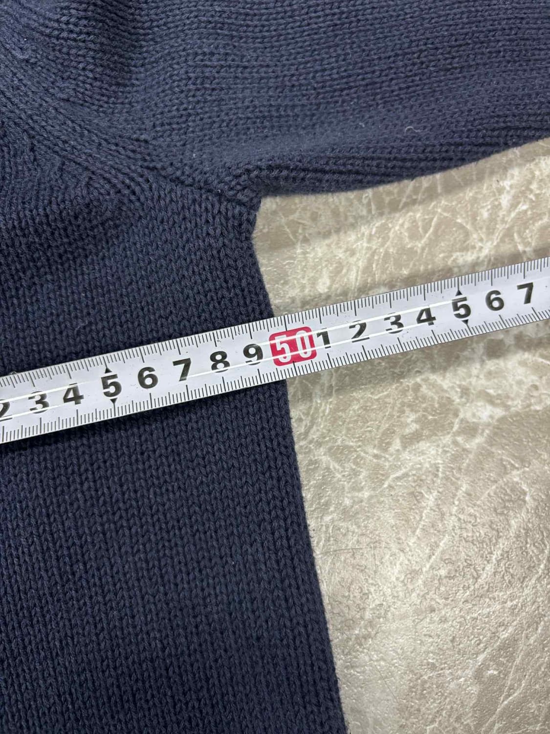 타미힐피거 월계수 네이비 올드스쿨 코튼 니트 집업(S) 상품이미지6