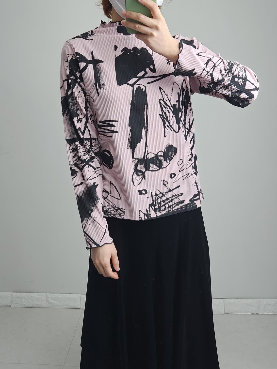 러프 패턴 골지탑 상품이미지2