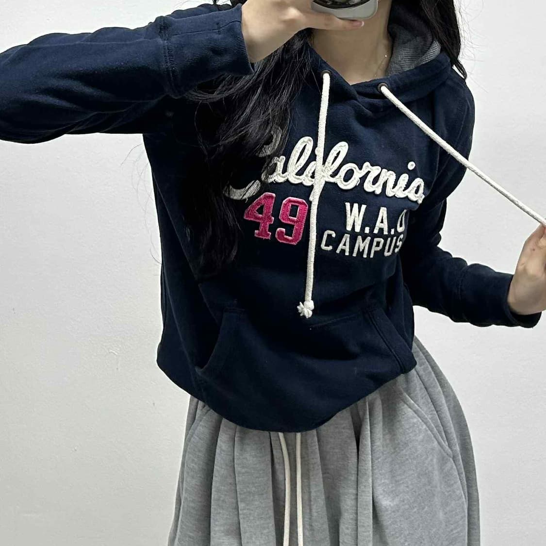 후아유 y2k 올드스쿨 스웨트셔츠 후드티(M( 상품이미지1