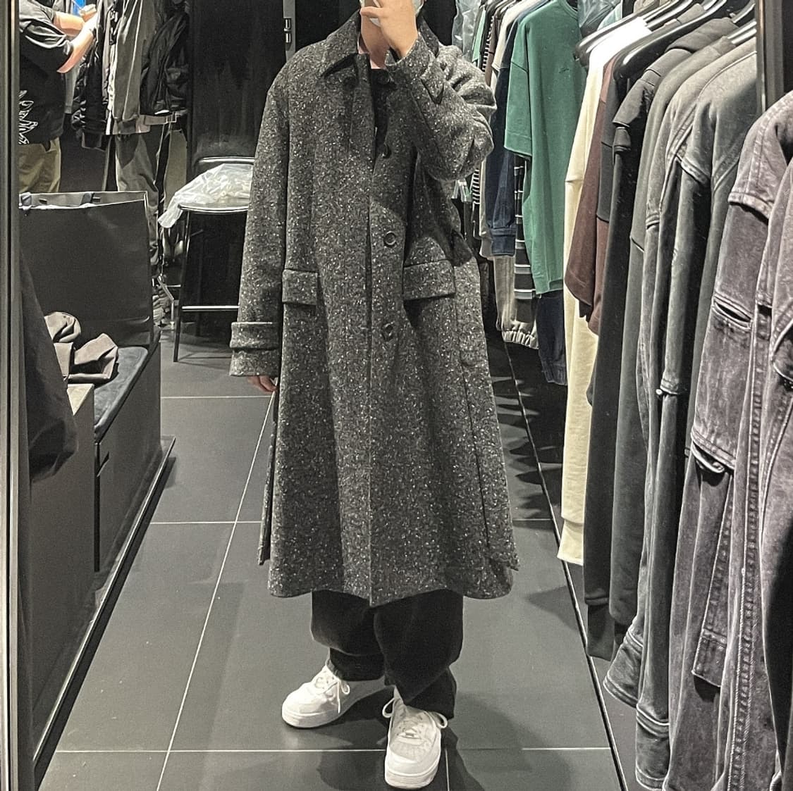 준지 159만 트위드 발마칸 코트 상품이미지5