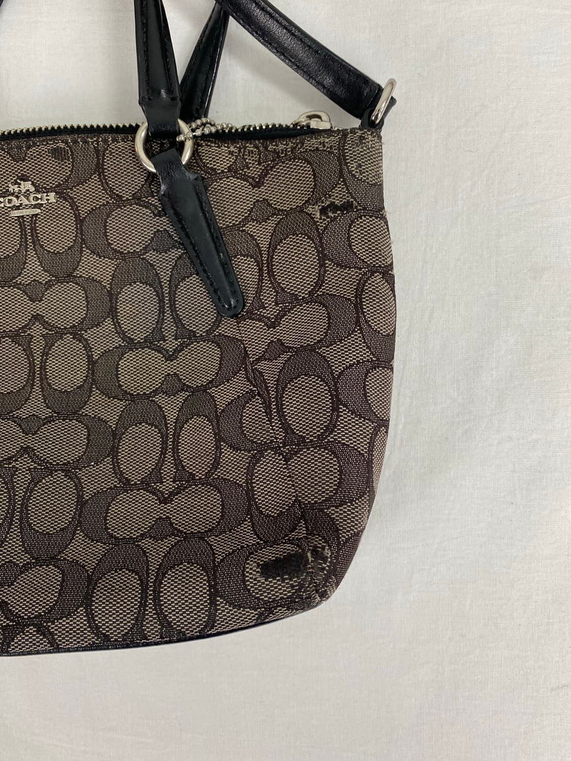 코치 COACH 시그니처 미니 크로스백 토트백 <30> 상품이미지3