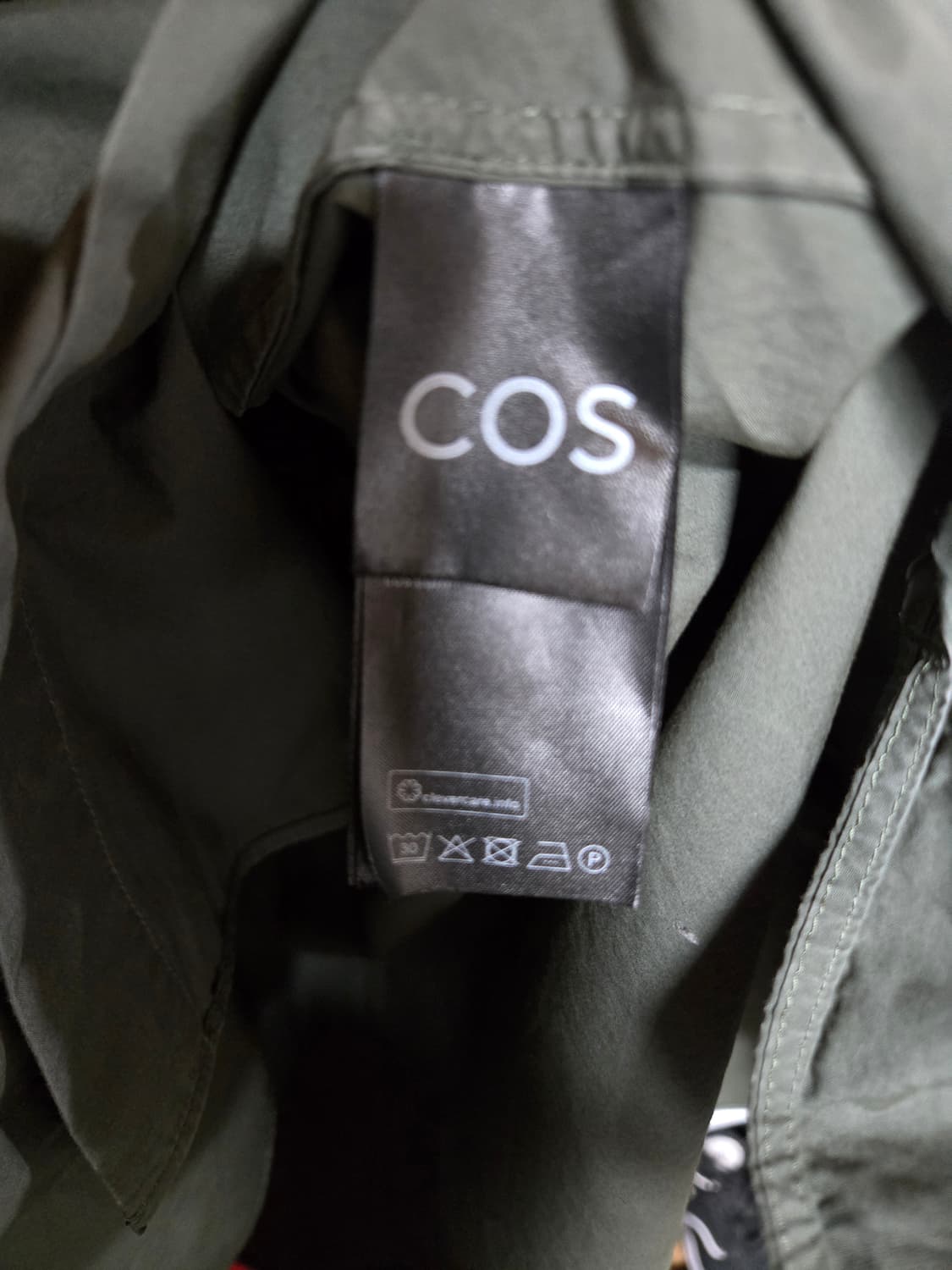 COS 코스 셔츠형 원피스 카키색 eur40 상품이미지5