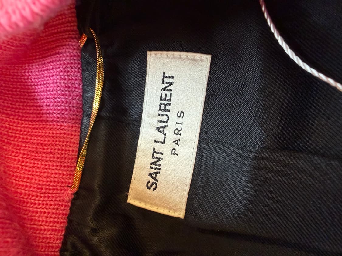 생 로랑 핑크 울 바시티 자켓 상품이미지3