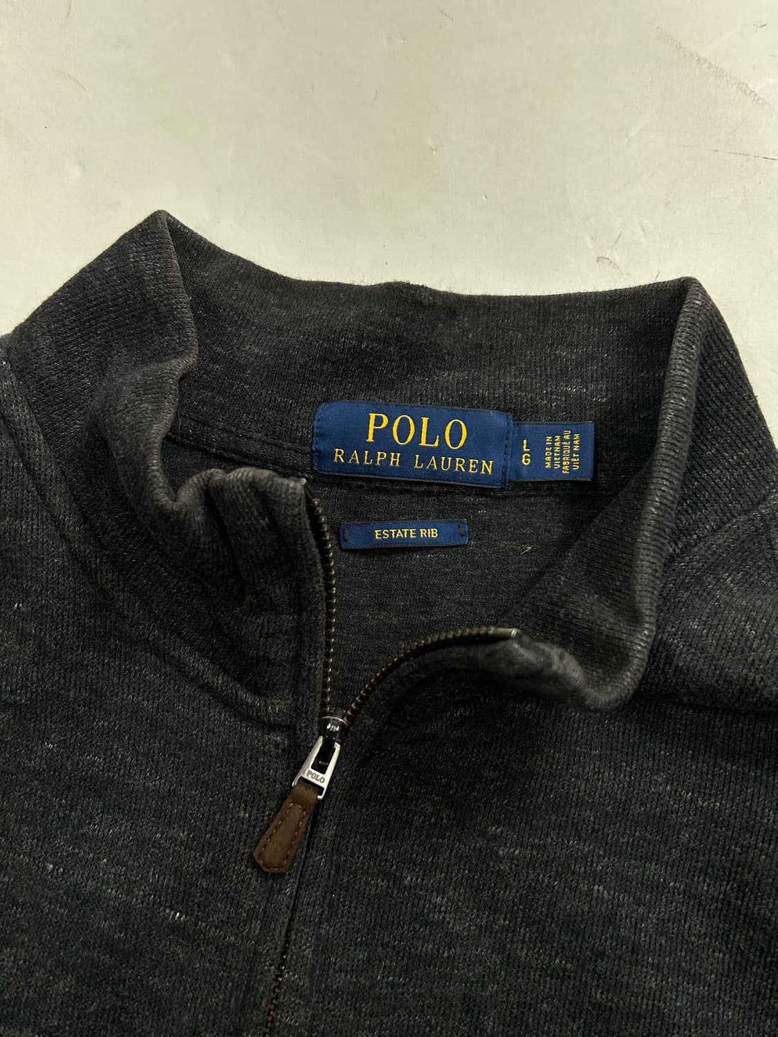 폴로 랄프로렌 차콜 멀티포니 니트 하프집업 L 상품이미지5