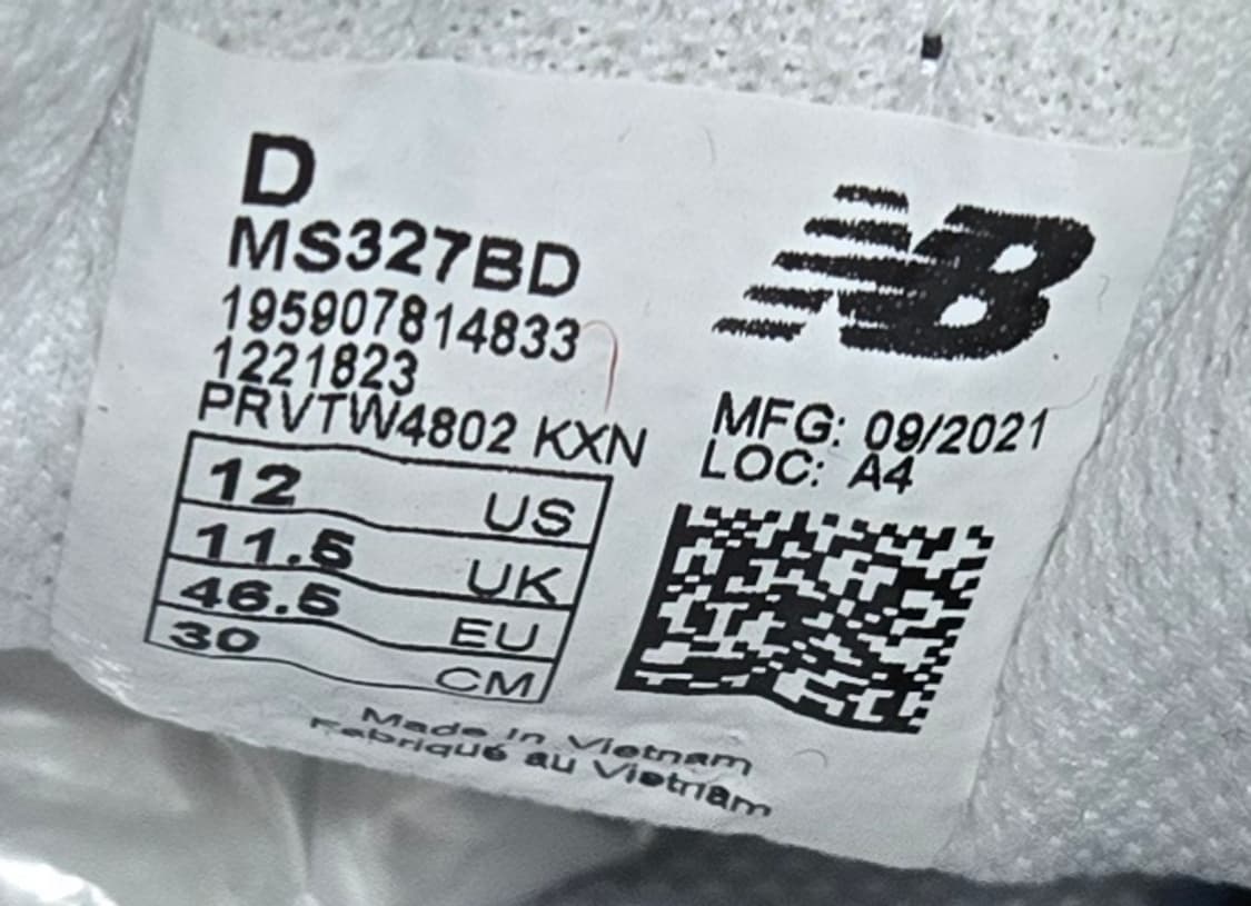 뉴발란스 300mm-  327 검흰 남자 스니커즈 운동화 상품이미지7