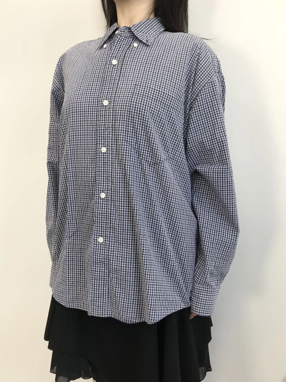 Chaps Navy Check Shirt 상품이미지3