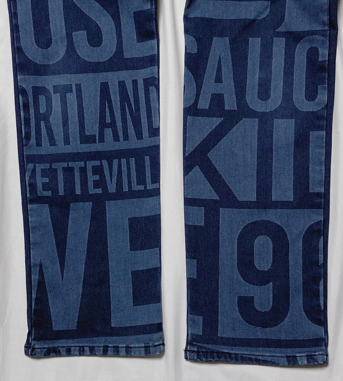 [WASK] 와스크 주니어 유니크 타이포 데님 팬츠 (약기모안감/160) 상품이미지3