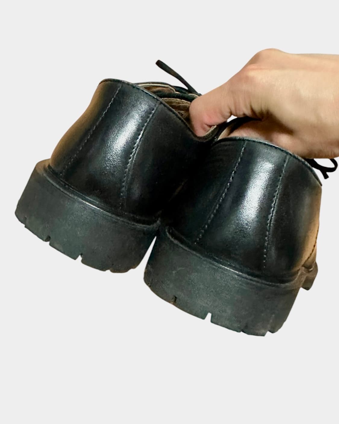 슈펜 이태리 소가죽 비브람 블랙 더비슈즈 블랙 260size 상품이미지5