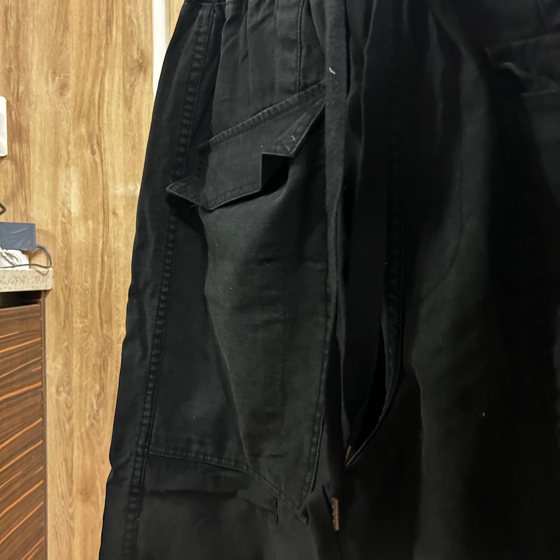 아더핏 블랙 밴딩 와이드 퍼티그 팬츠 F 상품이미지3