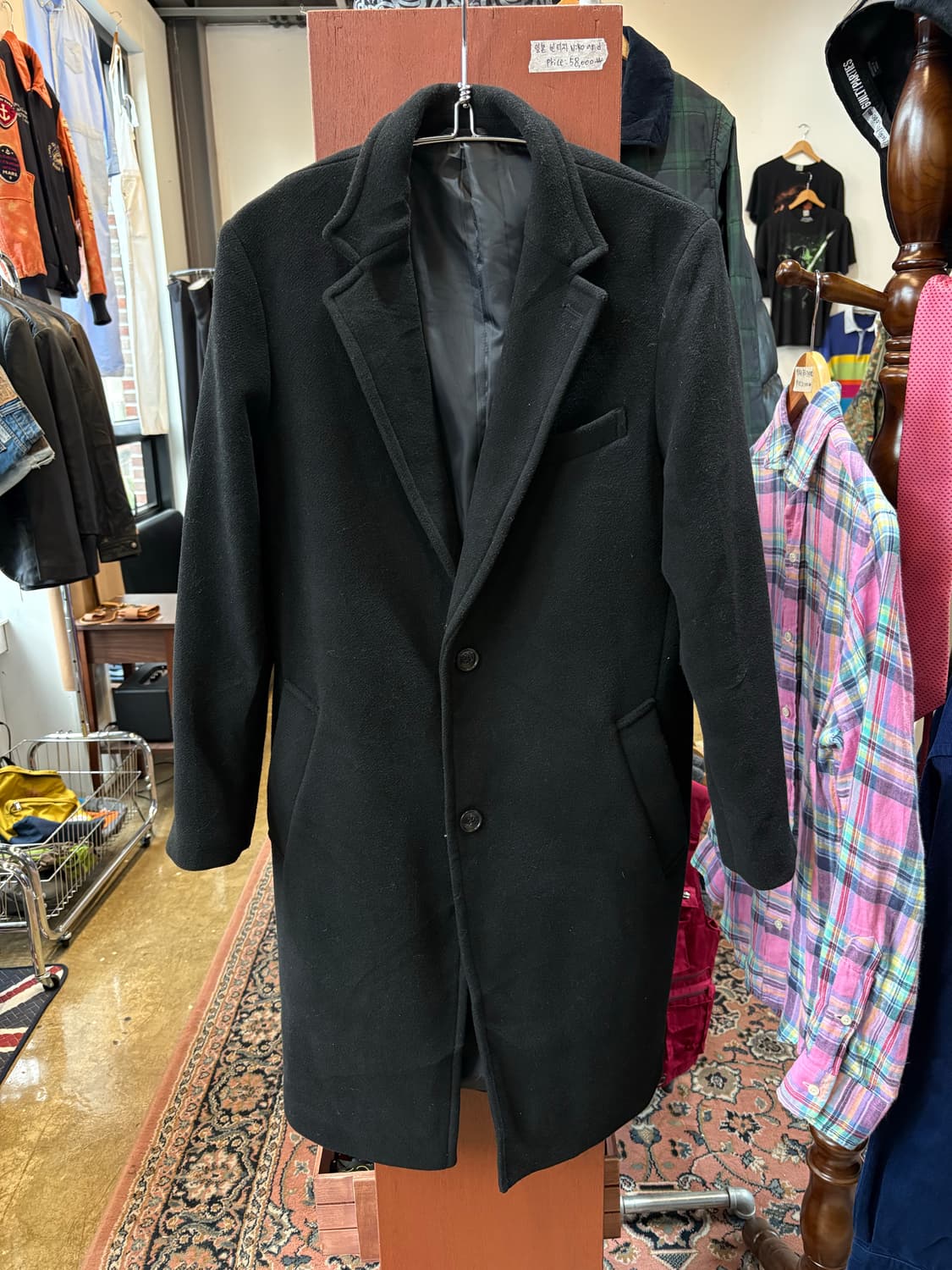 Niko and 투 버튼 블랙 싱글 코트 상품이미지1