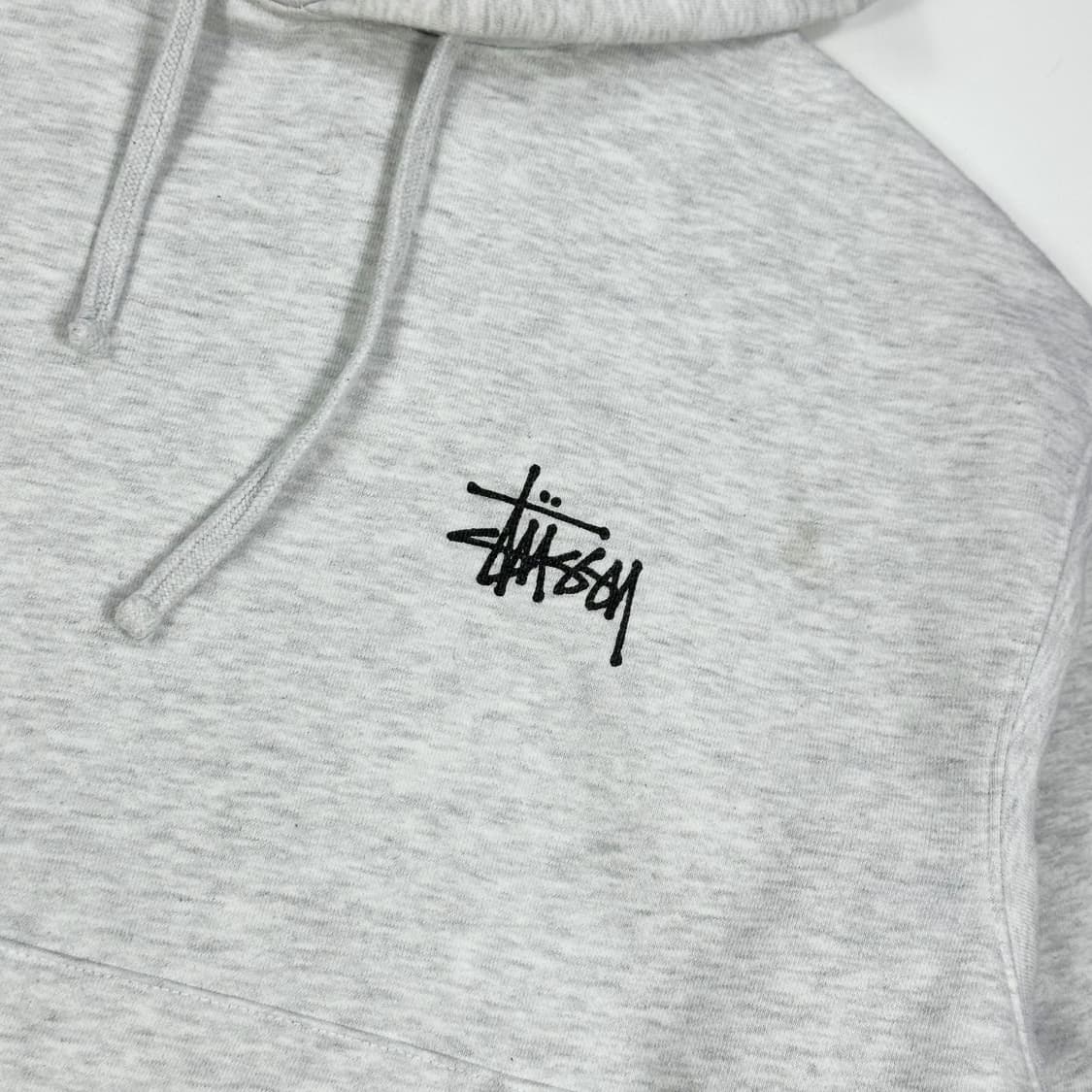 스투시 베이직 백로고 오트밀 후드티 (M) 상품이미지4