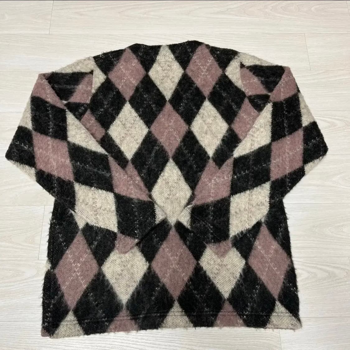 글래드핸드 갱스터빌 아가일 체크 가디건 M사이즈 상품이미지2