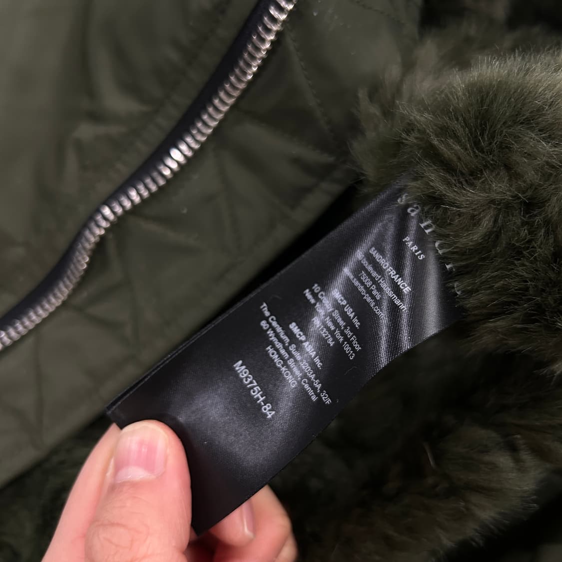 산드로 정품 카키 야상 패딩 자켓 m 상품이미지3