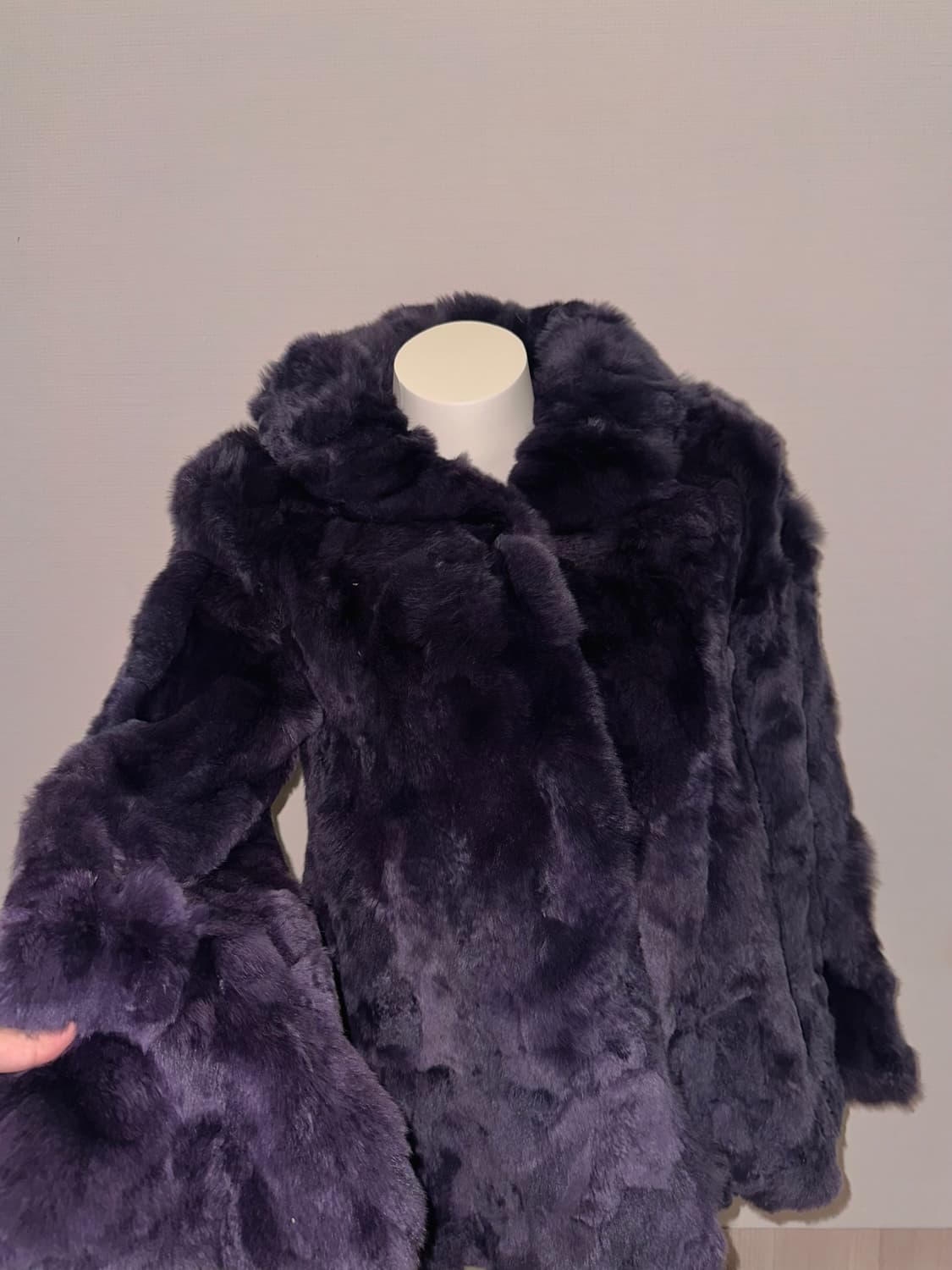 빈티지 퍼플 토끼털 퍼자켓 상품이미지1