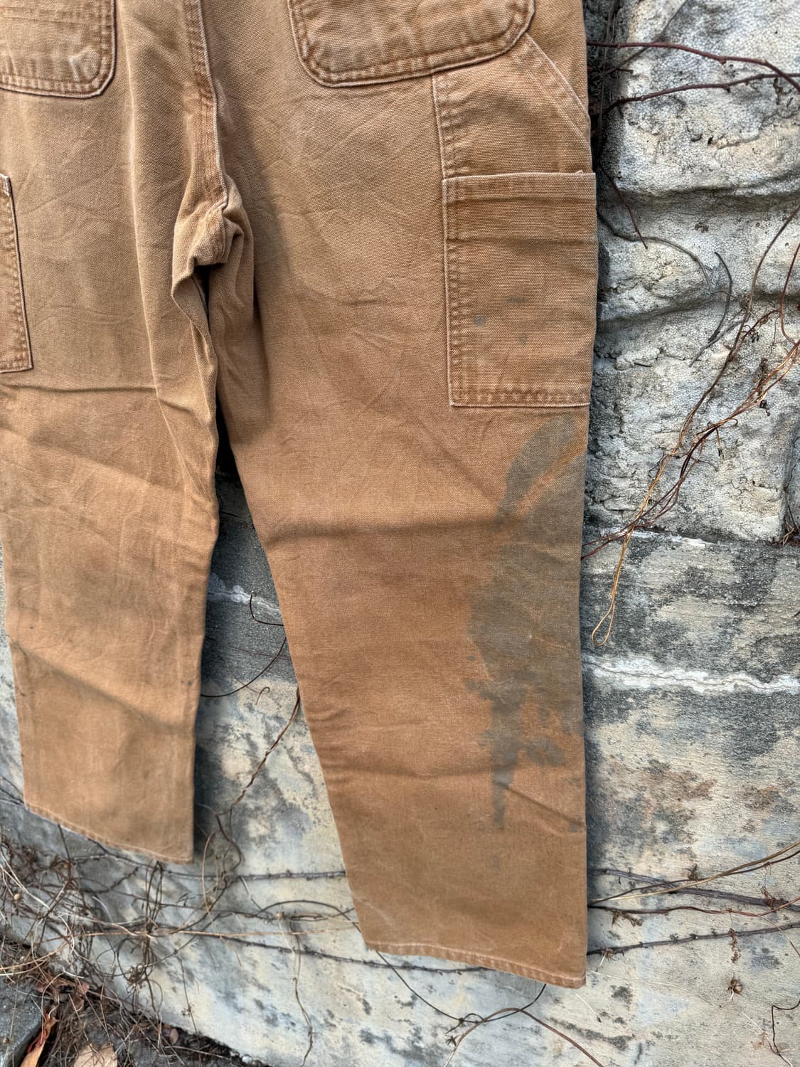 칼하트 빈티지 b11 brn 덕캔버스 카펜터 싱글니 워크 팬츠 30 상품이미지6