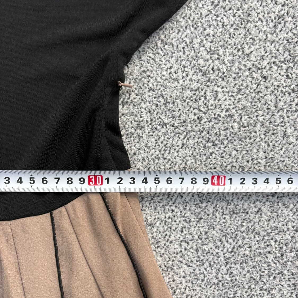 실측 막스마라 배색 플리츠 원피스 0420J 상품이미지9