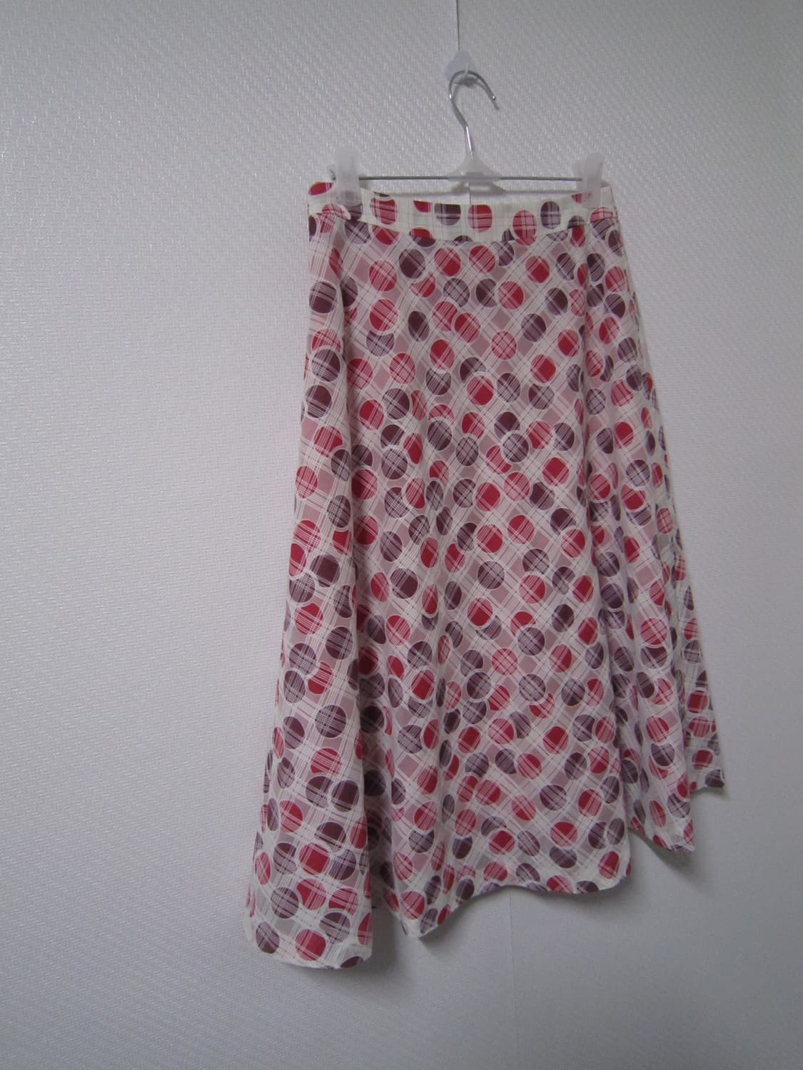 vintage dot check mid skirt 상품이미지2