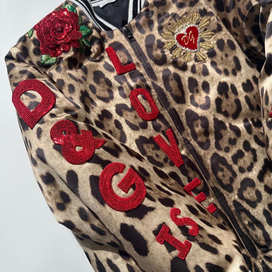 돌체 앤 가바나 레오파드 봄버 블루종 자켓 상품이미지5