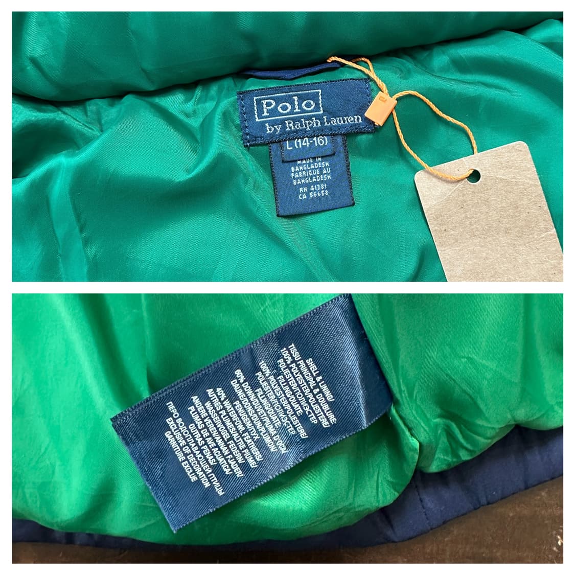 폴로 랄프로렌 푸퍼 다운 자켓 L(14-16) 상품이미지10