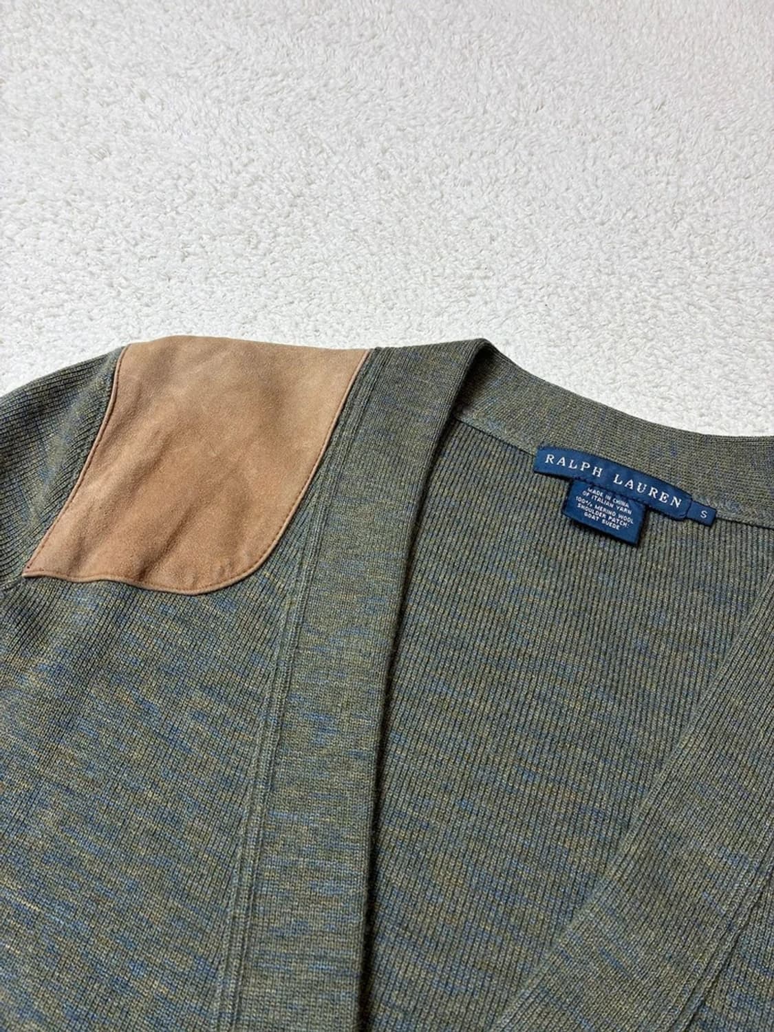 폴로 랄프로렌 00's 염소가죽 패치 니트 가디건 PN7871 상품이미지3