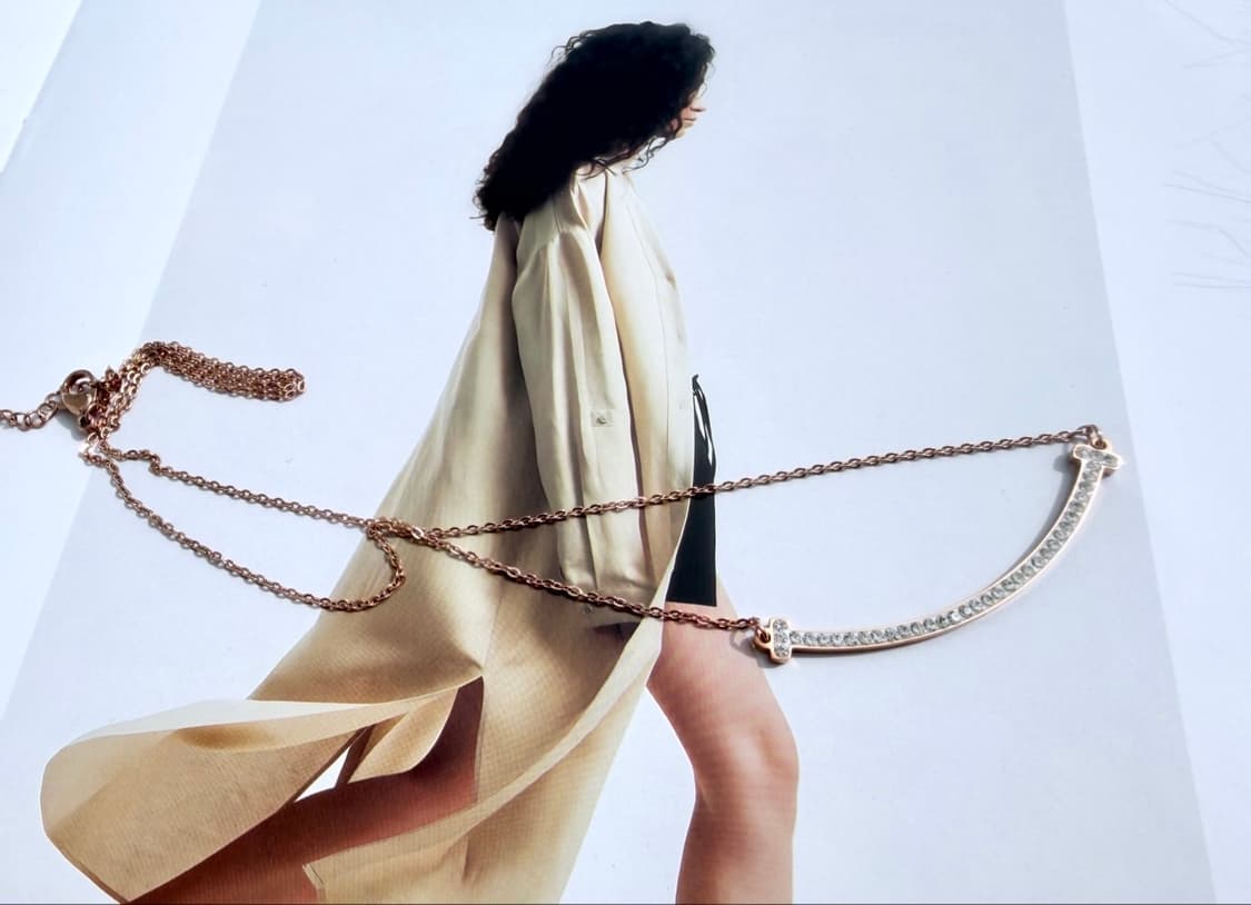 티파니앤코 스마일 크리스탈 팬던트 목걸이 로즈골드 상품이미지6