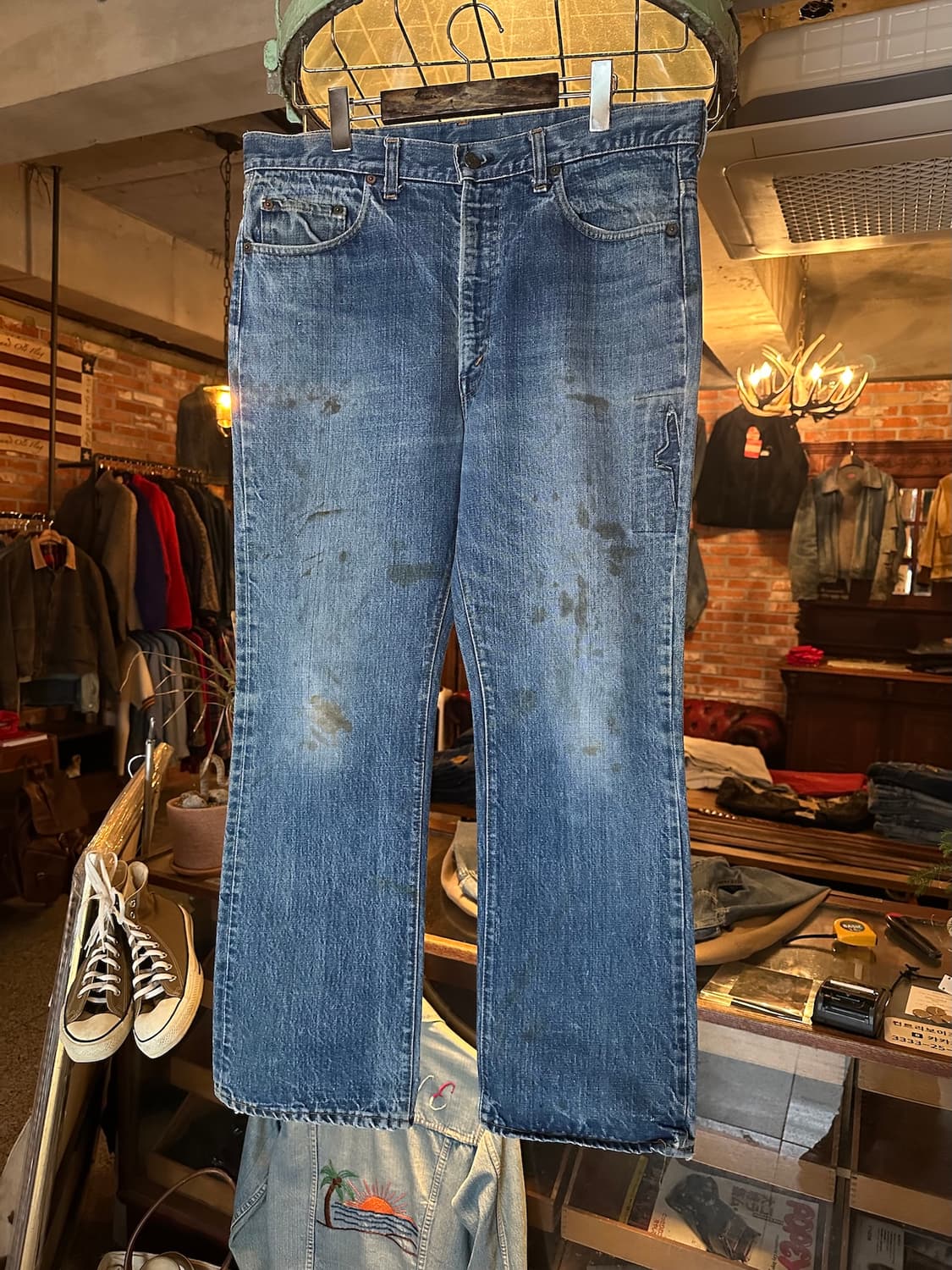 70s USA 빈티지 리바이스 517 66전기 부츠컷 데님 팬츠 상품이미지2