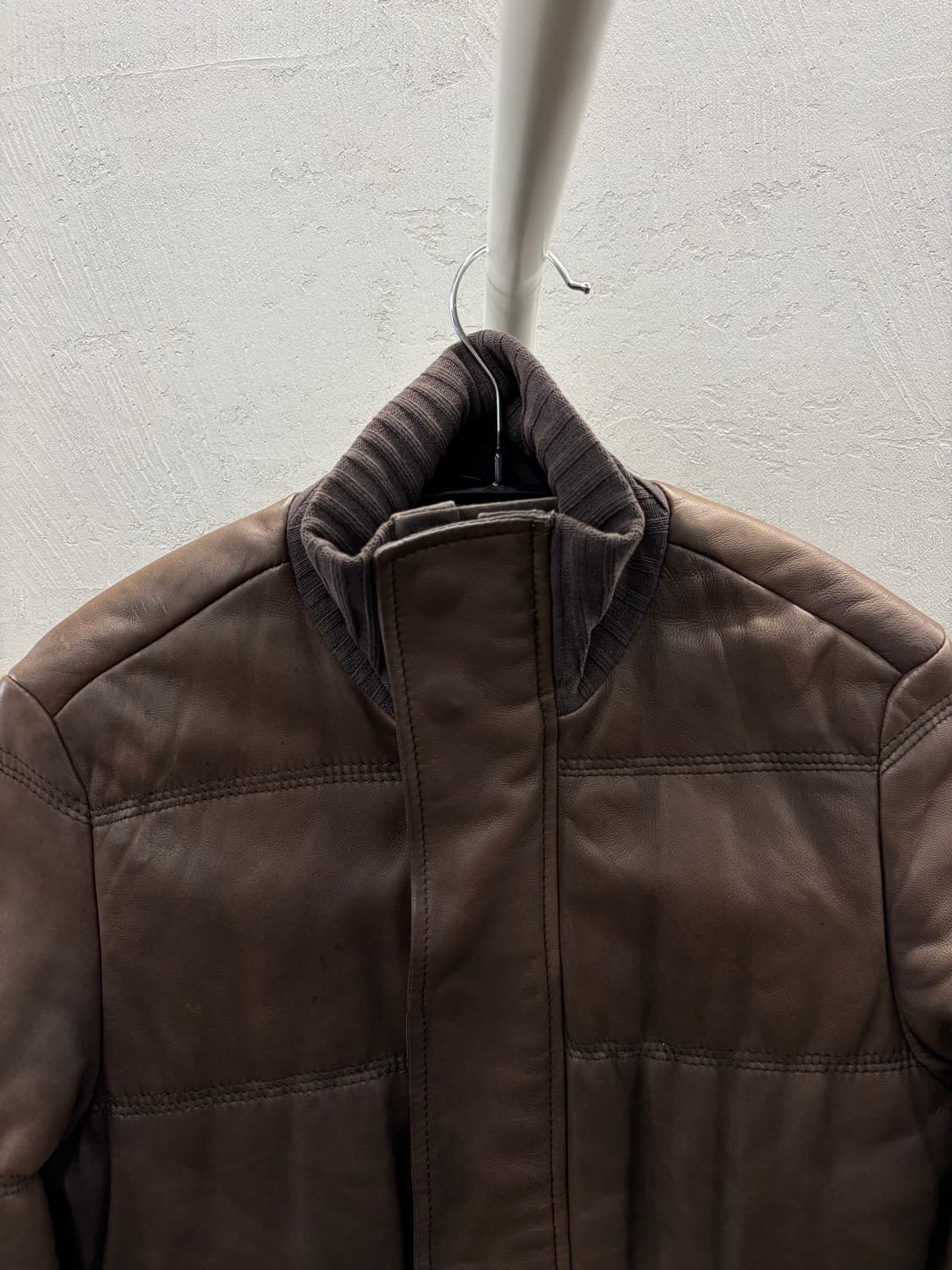 디젤 레더 니들워크 디테일 블루종 타입 재킷 S 상품이미지3