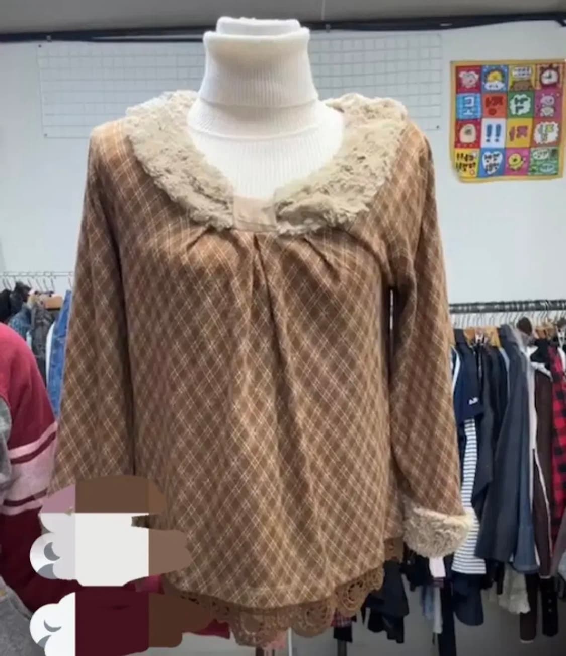 엑시즈팜 라떼갸루 퍼 리본 탑 러블리 히메갸루 갸루 빈티지 상품이미지2