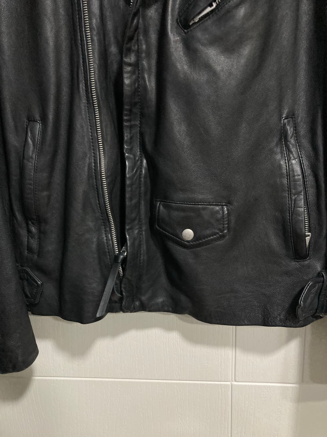 올세인츠 라이더 가죽 자켓 상품이미지4