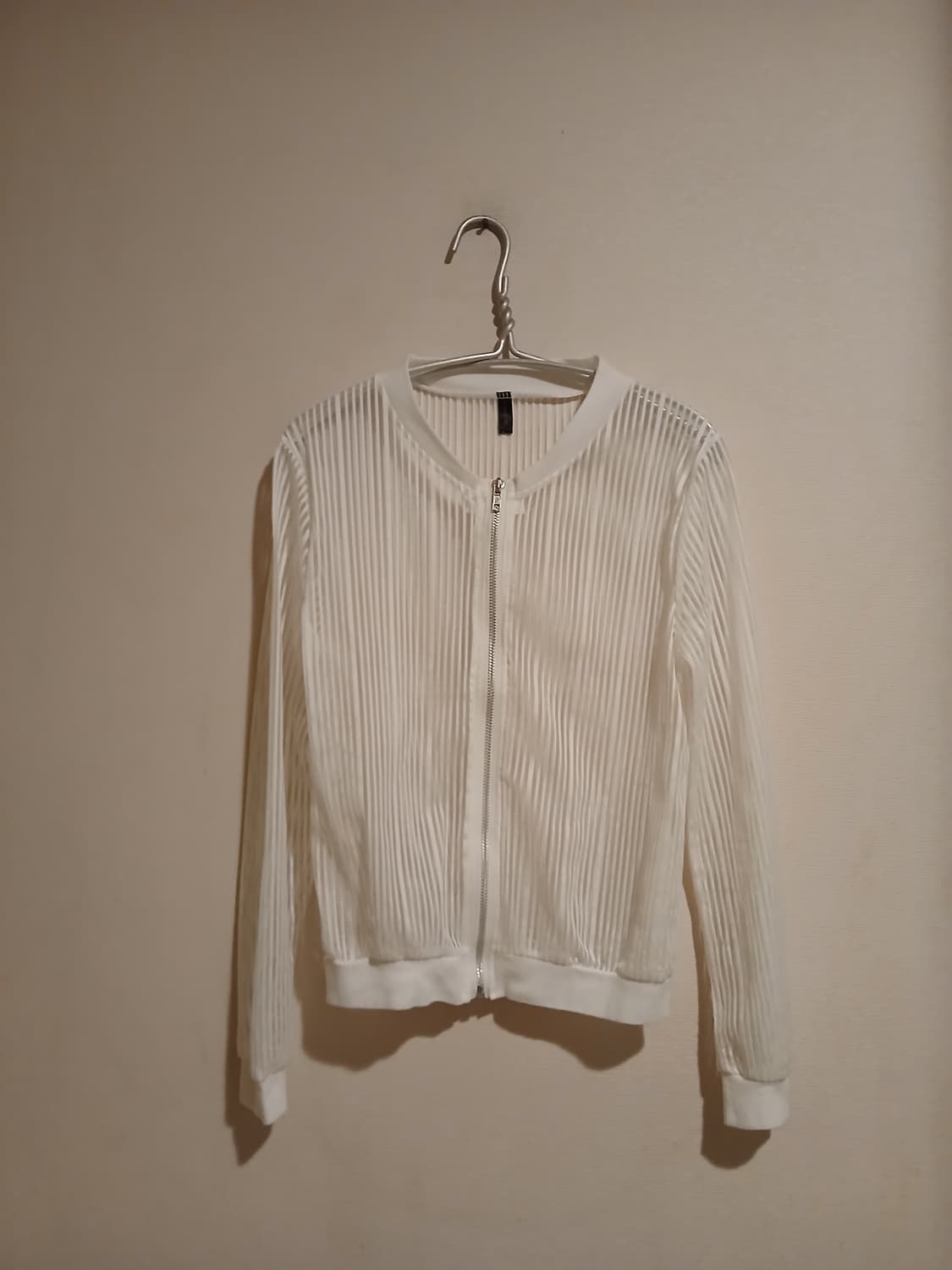 시스루 슬리브 풀 집업 점퍼 골프웨어 골프점퍼 메쉬 가디건 자켓 잠바 상품이미지1