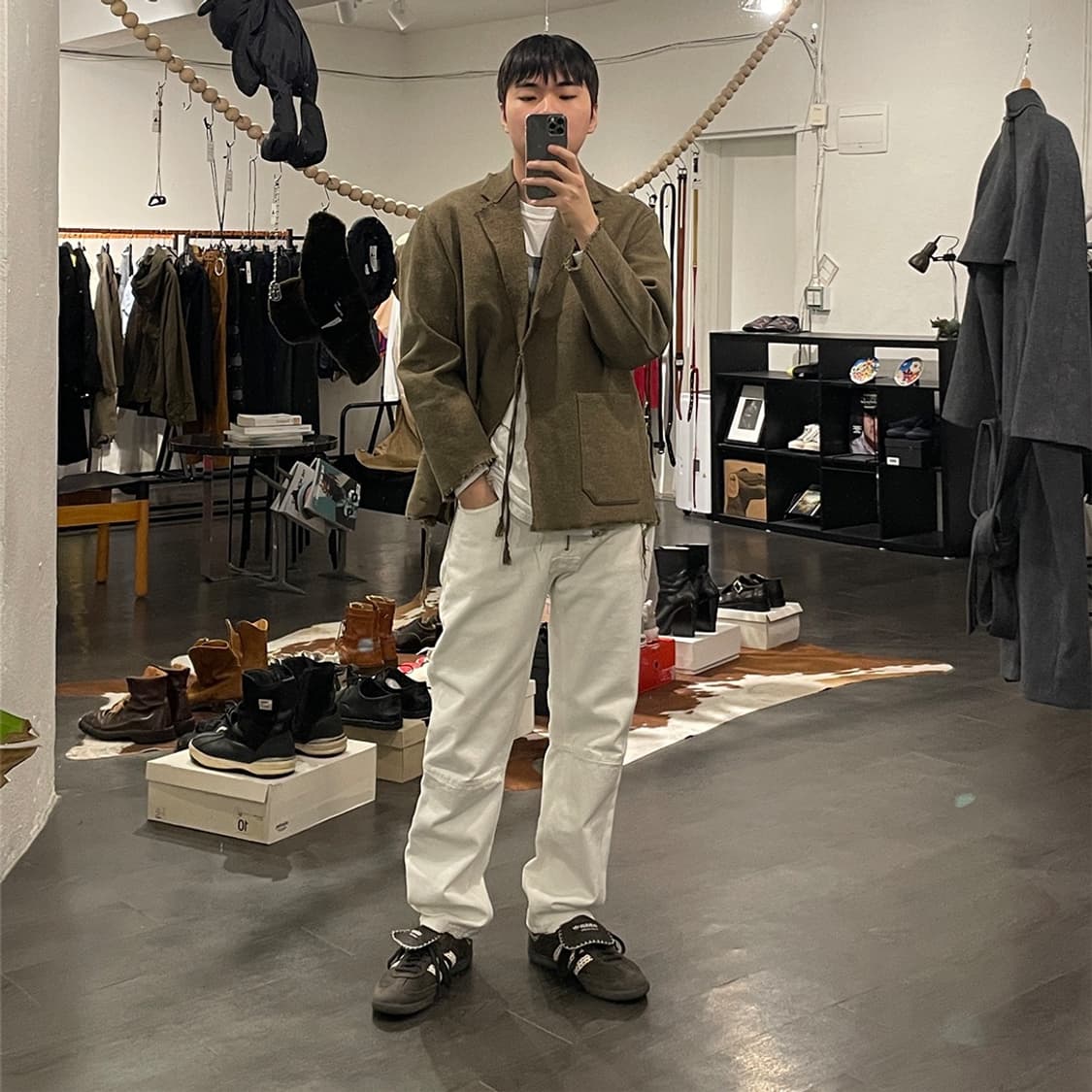 코모리 텍스쳐 디테일 랩 블레이저 상품이미지5