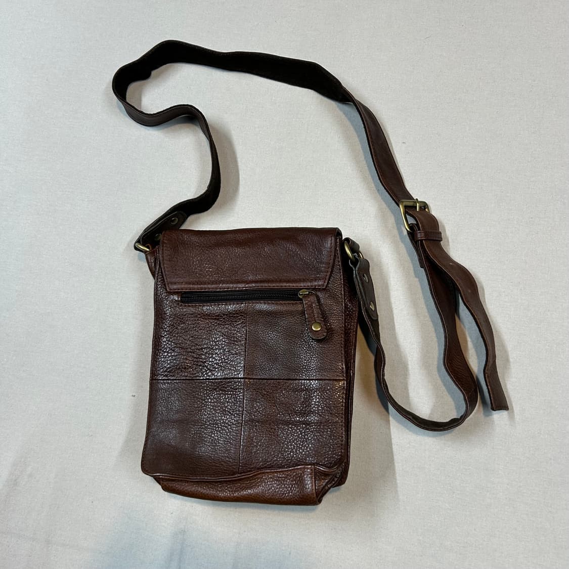 빈티지 레더 가죽 크로스백 브라운 상품이미지8