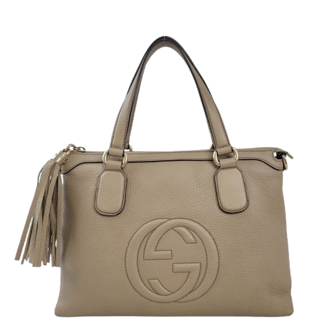 정품 구찌 소호 태슬 베이지 토트백 상품이미지1