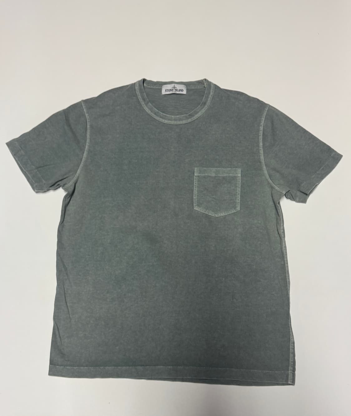 스톤아일랜드 커스텀 빈티지 워싱 원 포켓 반팔 티셔츠 L ~ XL 상품이미지1