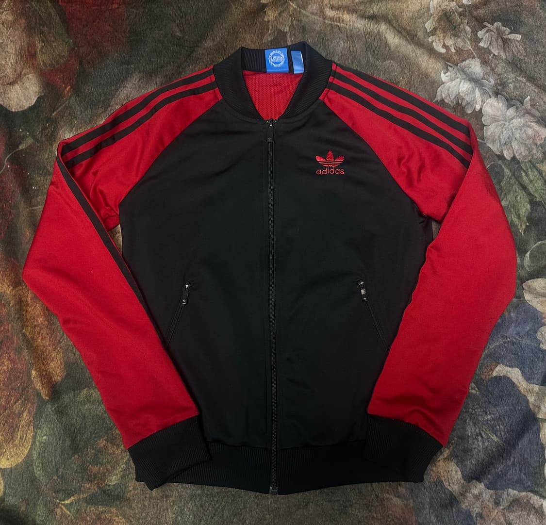 아디다스 빈티지 빅로고 삼선 슈퍼스타블랙트랙탑져지 85 상품이미지1